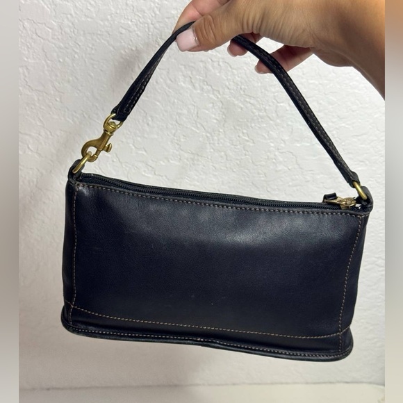 Old Coach 9311 Rare Made In USA Hand Bag Pouch Black Vintage - Picture 3 of 12